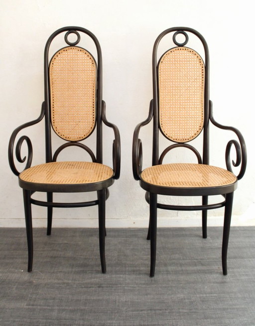 2x Thonet chair / chair nr.207Rf long jan - design
