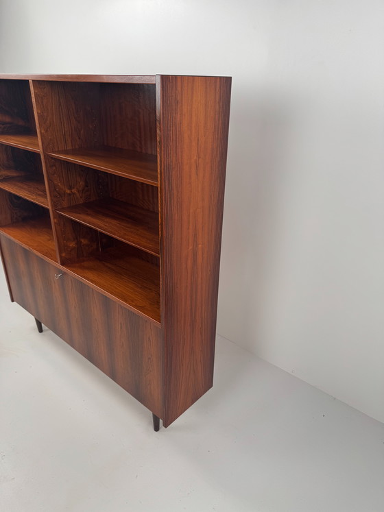 Image 1 of Poul Hundevad Rosewood Bookcase – Danish Design with Hidden Functionality