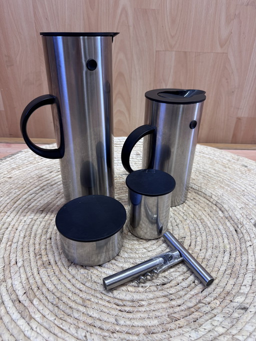 Stelton Thermoskannen, Set von Erik Magnussen EM77