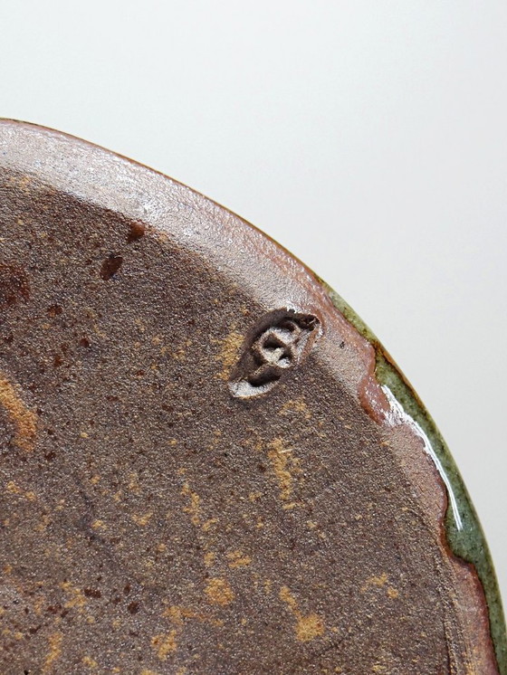 Image 1 of Lampe de table vintage grès émaillé ajouré "Immeuble" signé