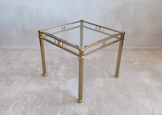 Image 1 of ✨ Prachtige vierkante gouden salontafel uit de Orsenigo Italy ‘Art Deco’-collectie ✨