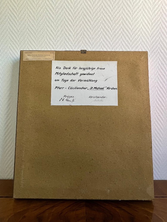 Image 1 of Sistine Madonna (detail) No. 574 Raphael, in the old original frame ca. 1920 by F. Brockmann