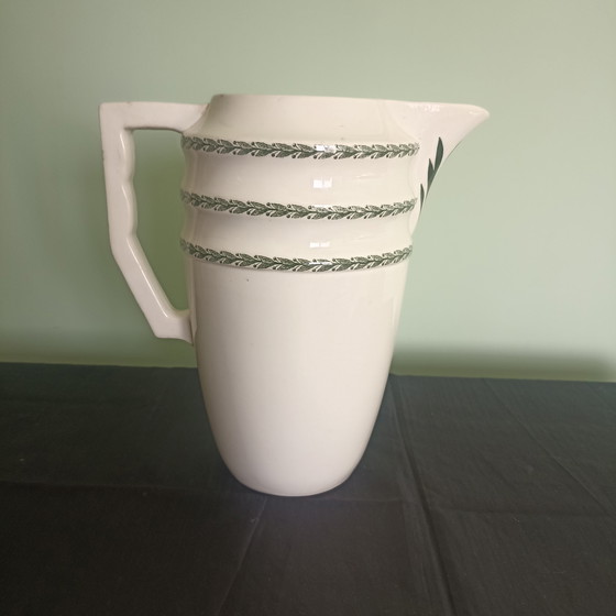 Image 1 of Large Art Deco Broc/Water Jug – Choisy-le-Roi – "Lauriers" – 28 cm