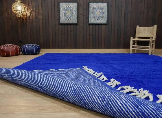 Handgefertigter blauer Berber-Wollteppich 200cmx300cm – Teppiche & Läufer, Wool (photo 6 of 7)