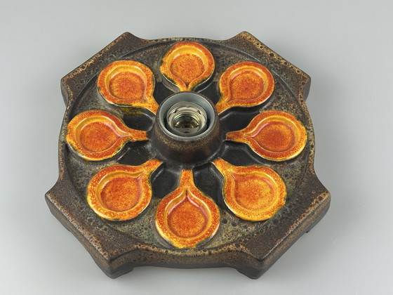 Image 1 of Lámpara de pared de cerámica de los años 60 y 70, diseño de la era espacial de mediados de siglo