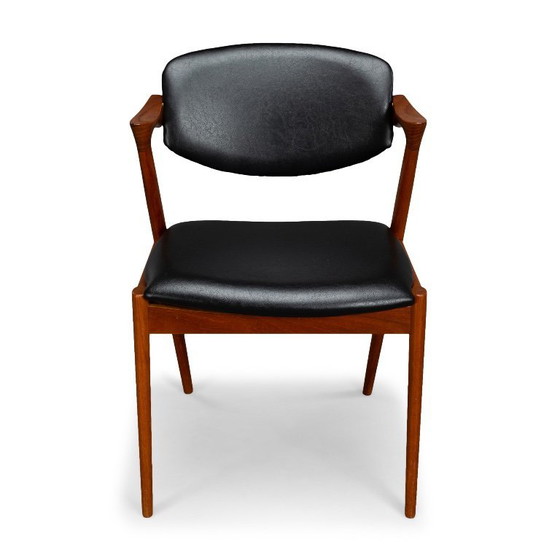 Image 1 of Sedia in teak rivestita modello 42 di Kai Kristiansen, anni '60