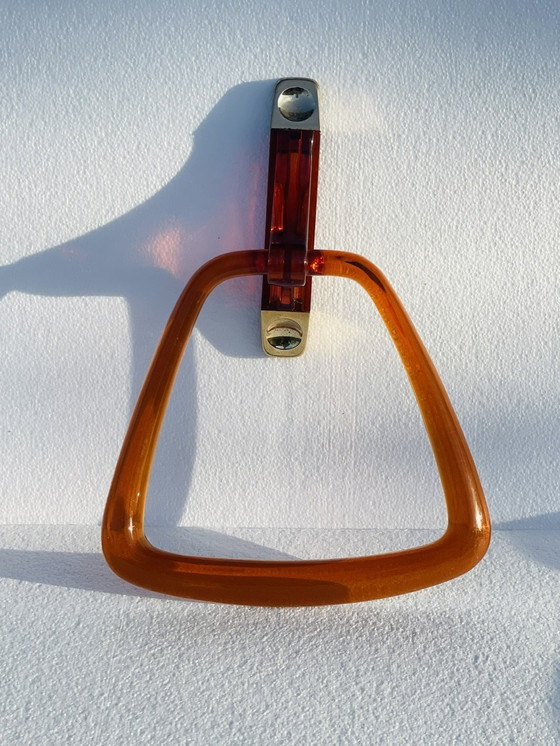 Image 1 of Vintage, Burnt Orange Bathroom Accessories by Grosfillex 1970s, Set of 4