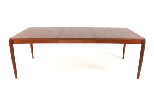H.W. Klein for Bramin rectangular extendable dining table XL vintage Danish design