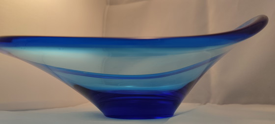 Image 1 of Lotta Peterson Ikea Design model Snits mondgeblazen glas glazen schaal 2004 'Selandia Per Lutken look-a-like'