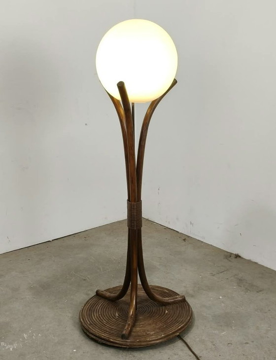 70s Bamboo Lamp – Vloerlampen, Rattan (photo 4 of 5)