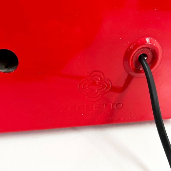 Image 1 of Red Double Neon Lamp by Gian N. Gigante for Zerbetto, 1980s