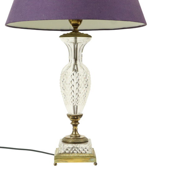 Image 1 of Empire Tafellamp Kristal Verguld Brons