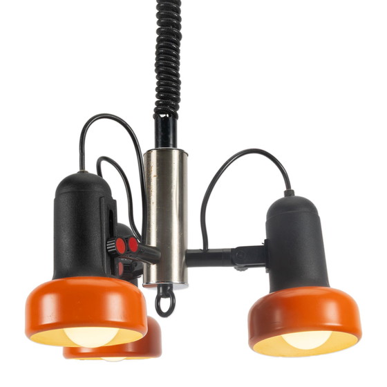 Image 1 of Orange 70s 3-Point Adjustable Pendant Lamp