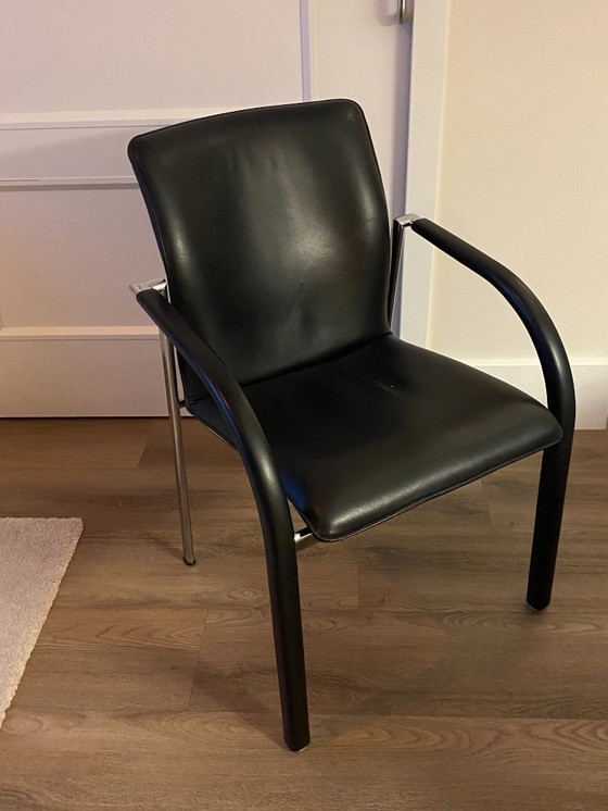 Image 1 of 4x Leolux Cimaronne eetkamerstoelen zwart