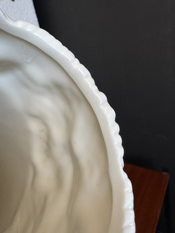 Image 1 of Vase rouleau porcelaine biscuit années 70