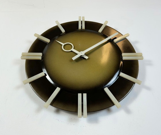 Image 1 of Industrial Office Wall Clock from Pragotron, 1970s