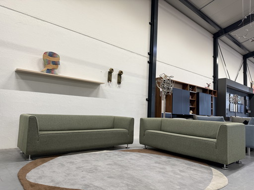 2 Gelderland 4800 Sofagarnitur 2,5 & 3-Sitzer Brema Fabric Eucalyptus 192