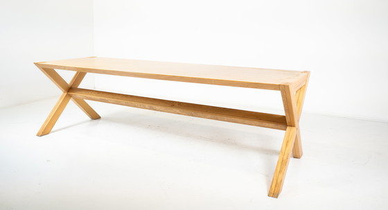 Image 1 of Table de salle à manger en bois Mid Century Werther Toffoloni et Piero Palange pour Germa, 1970