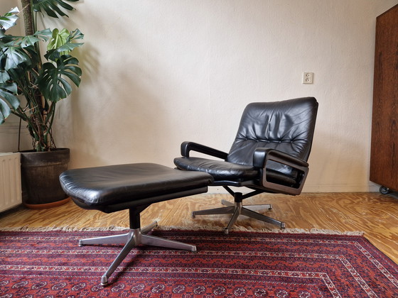 Image 1 of Strässle King Chair & King Pouf - 1960s
