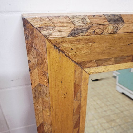Image 1 of Miroir ancien / Cadre en bois incrusté