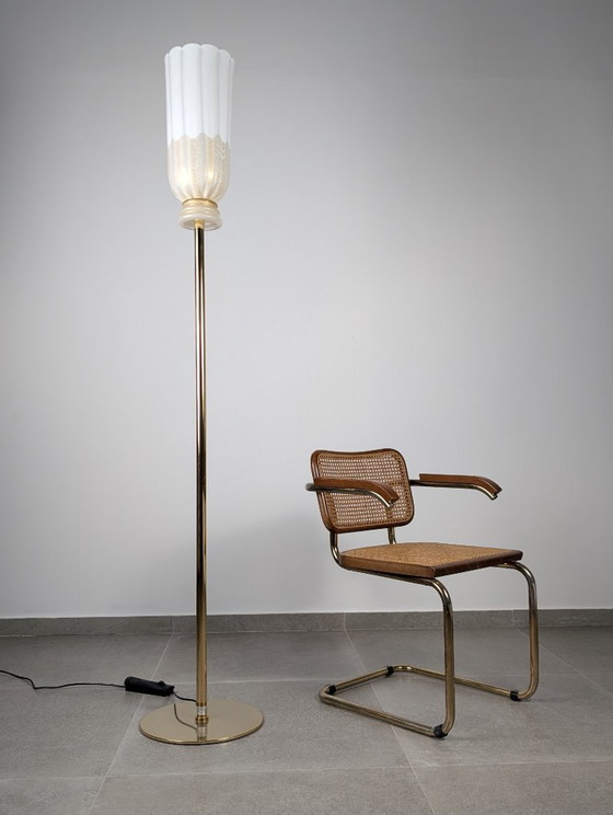 Image 1 of Barovier & Toso XII Apostoli Murano Glass Floor Lamp 24Kt Gold, Italy, 2002