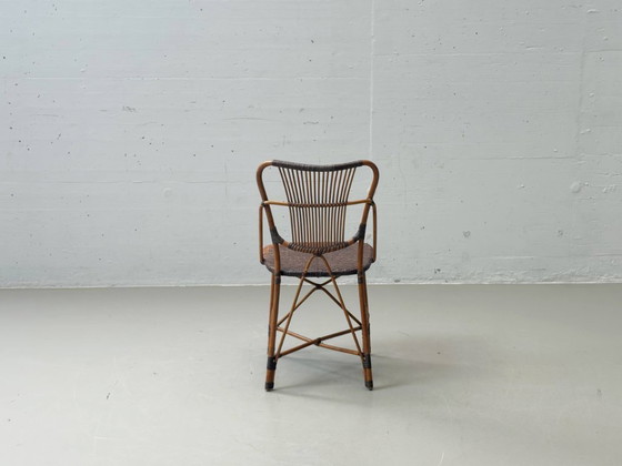 Image 1 of Set of 2 vintage designer chairs by Yuzuru Yamakawa made of bamboo