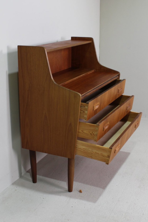 Image 1 of Vintage secretaire, bureau, wandkast Deens Design