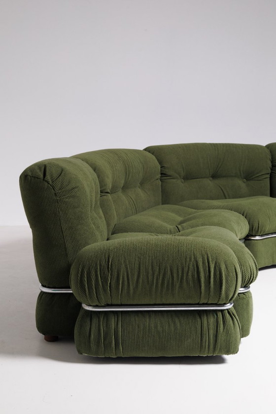 Image 1 of Sofá modular verde oliva, Italia, años 70