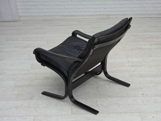 Image 1 of 1970s, Norwegian design by Ingmar Relling, model "Siesta", furniture leather.