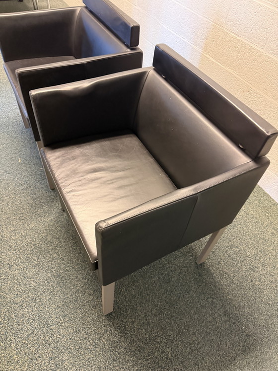 Image 1 of Wunderschöne, elegante schwarze Ledersessel