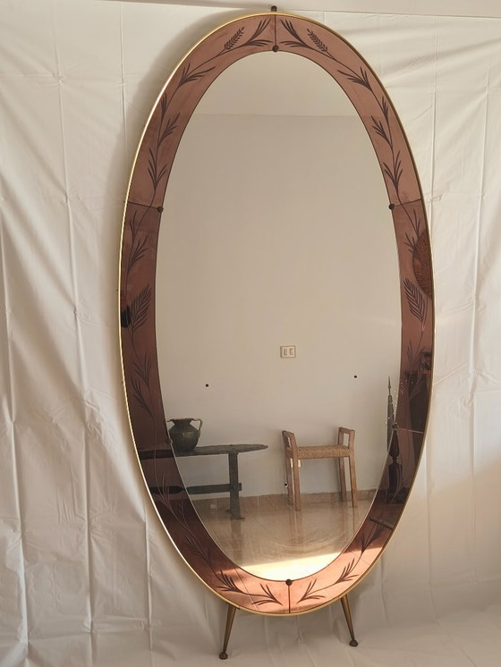 Image 1 of Miroir sur pied CristalArt. Italie, années 1950.