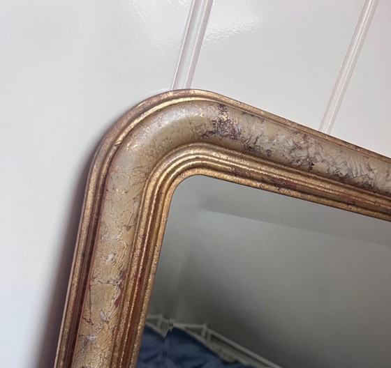 Image 1 of Houten regency facet spiegel met marmer patroon 