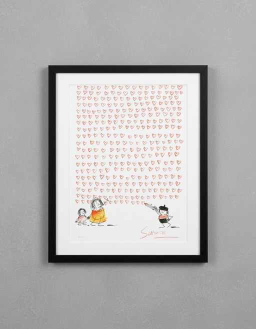 Schlote, Wilhelm - Heart wall - 3D construction - signed by hand