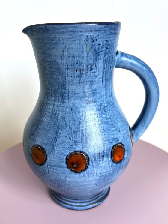 Handmade Vintage Ceramic Jug, Vase, by Guy-Roland Marcy (photo 10 of 11)