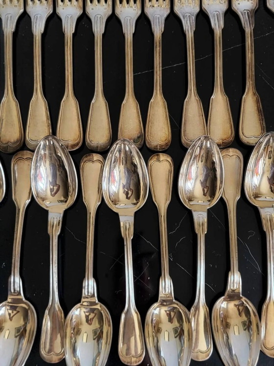 25 silver-plated cutlery sets "Les Grands Magasins du Louvre" (photo 4 of 12)
