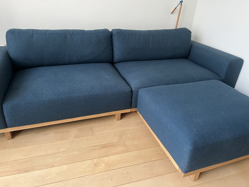 Prachtige Nieuwe Sofa Company 4 zits en Hocker