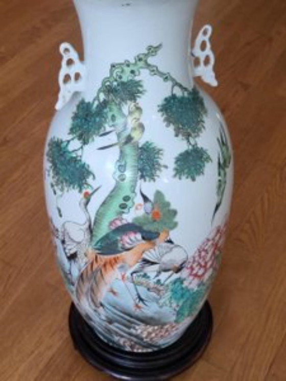 Image 1 of Celadon Vase aus China Porzellan 19th Century