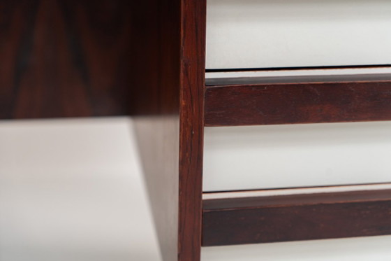 Rare double-sided “Vario” desk by Werner Wölfer for V-Form (Belgium, 1960s)., V Form, Wood, Brown, Vintage (photo 19 of 24)
