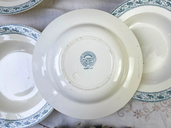 6 Piatti Fondi in Ironstone Blu BOULENGER Modello Champigny – Stoviglie (photo 10 of 10)