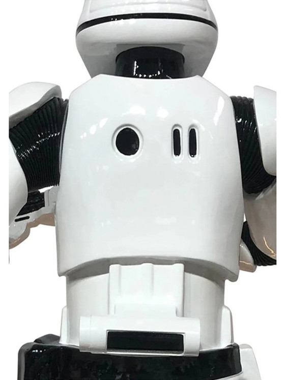 Image 1 of Escultura de fibra de vidrio - Personaje de cómic de héroe espacial - Blanco