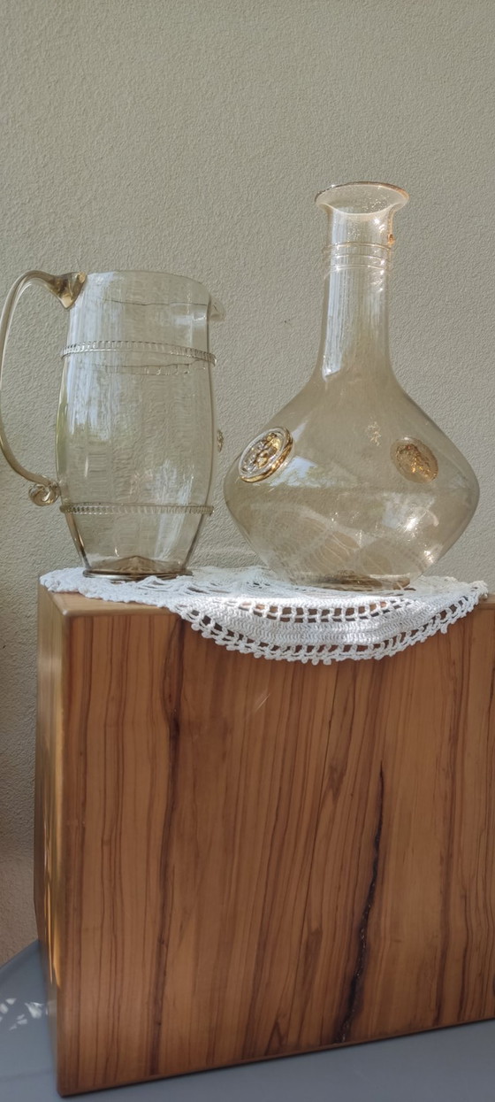 Image 1 of Juego de cristal de Murano de mediados de siglo "Bollenglass" - Estilo Venini