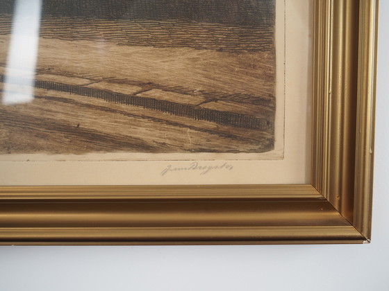 Image 1 of Peinture "Le moulin à vent", design scandinave, années 1970