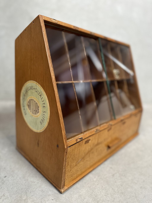 Vintage display case/counter - 'Guitare' Elastique de Luxe