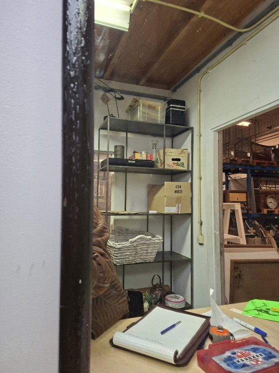 Image 1 of Miroir vintage chinoiserie noir et or