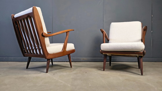 Paire de fauteuils De Ster Gelderland, années 1960 – Wood, Mid Century Modern (photo 4 of 11)