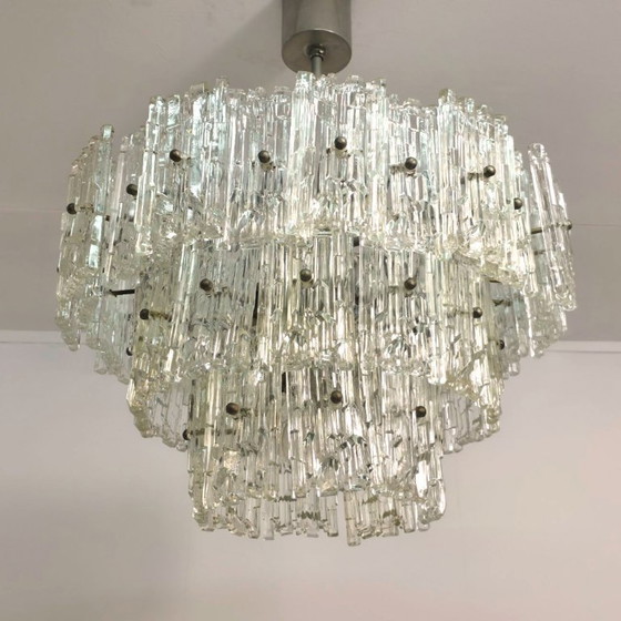 Image 1 of Kalmar Franken kroonluchter ijsglas chrome