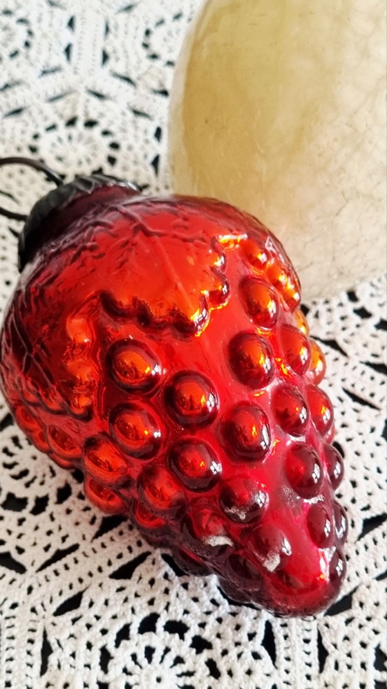 Ornements vintage pour sapin de Noël, Objets déco, Métal, Verre, Crème (photo 13 sur 14)