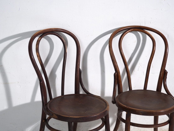 Pair of antique bentwood chairs in the Thonet style – Central Europe, circa 1900 – Dining chairs (photo 14 of 40)