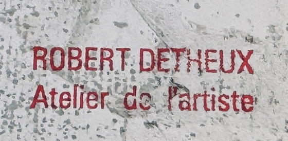 Image 1 of Robert Detheux surrealistisches Gemälde "L'indélicatesse" von 2004