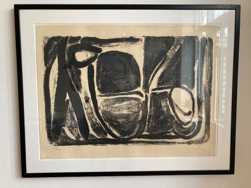 Lithographie Noir et Blanc de Bram van Velde, 1966